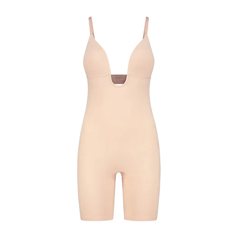 Body décolleté plongeant Gainant - Beige-1