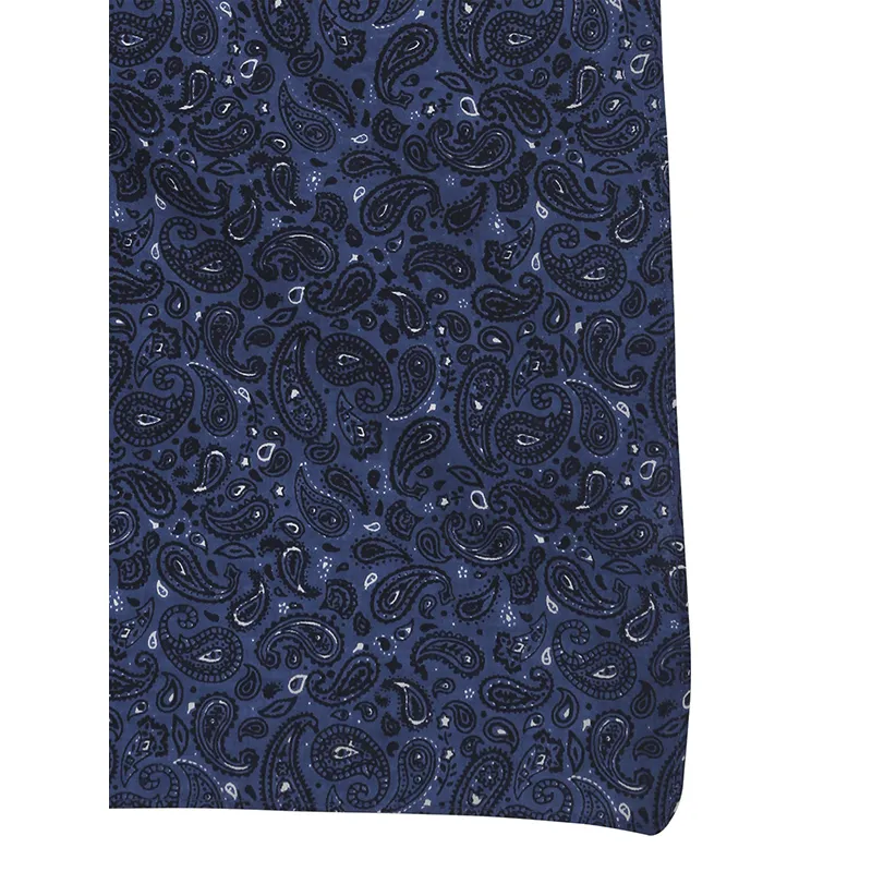 Foulard voile de coton bandana - Marine-1