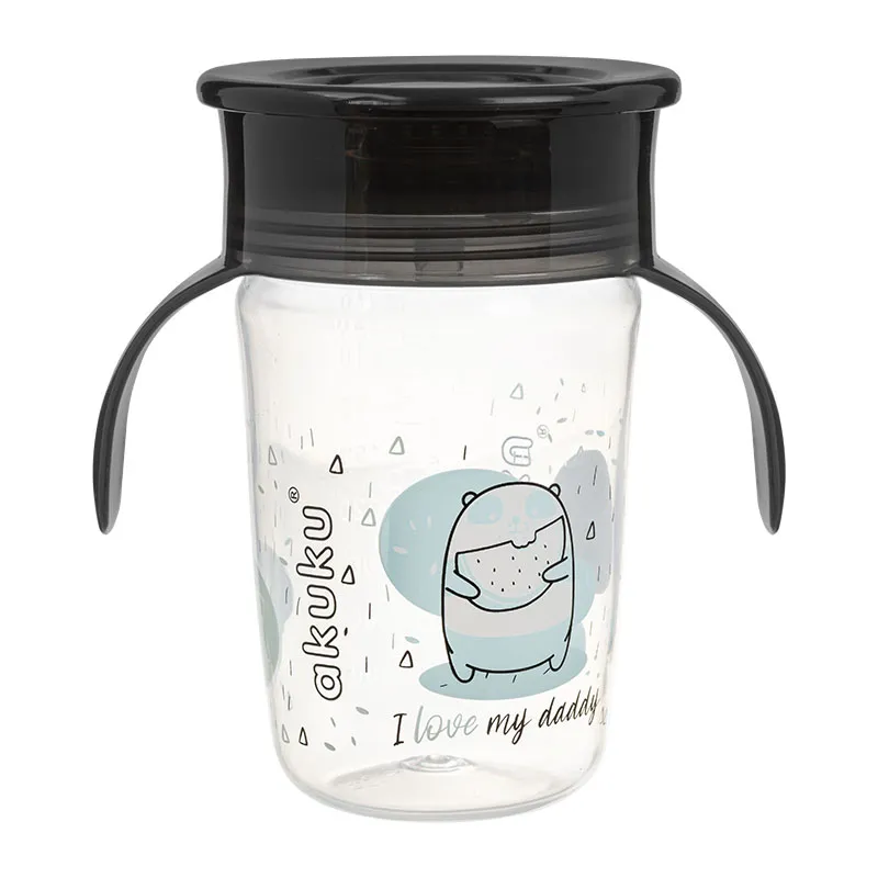 Tasse d'apprentissage à poignées 240ml - Noir-0