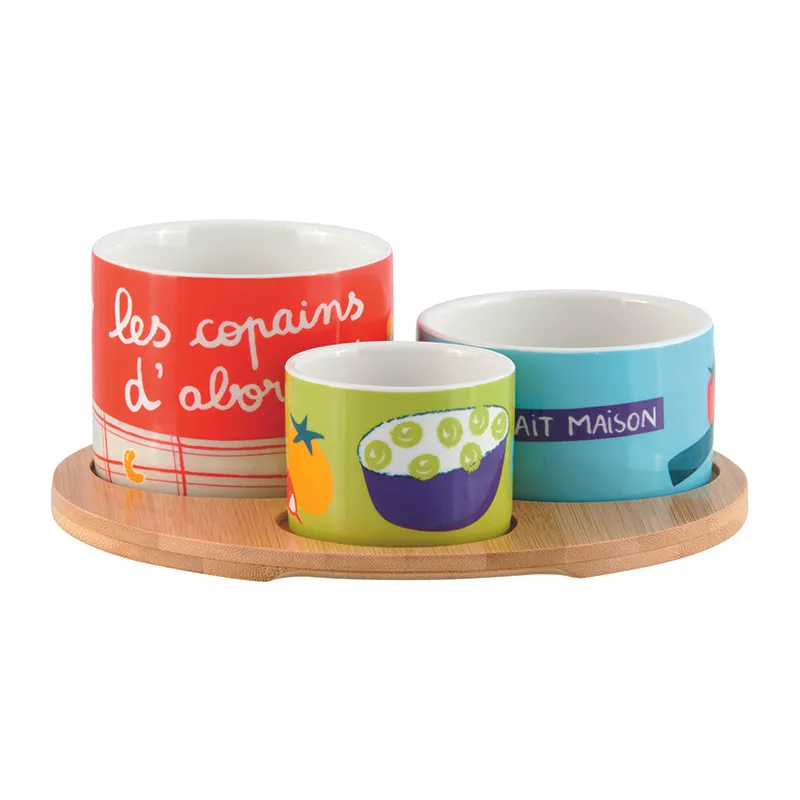 Plateau apéro cube Les copains d'abord - 20,5x7cm-0