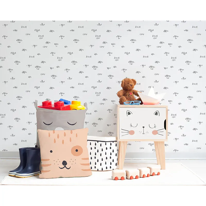 Table de chevet Montessori Chat Bois - 54x42x30cm-3