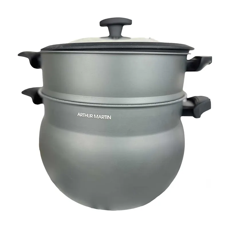 Couscoussier Arthur Martin aluminium 10L - Gris-0