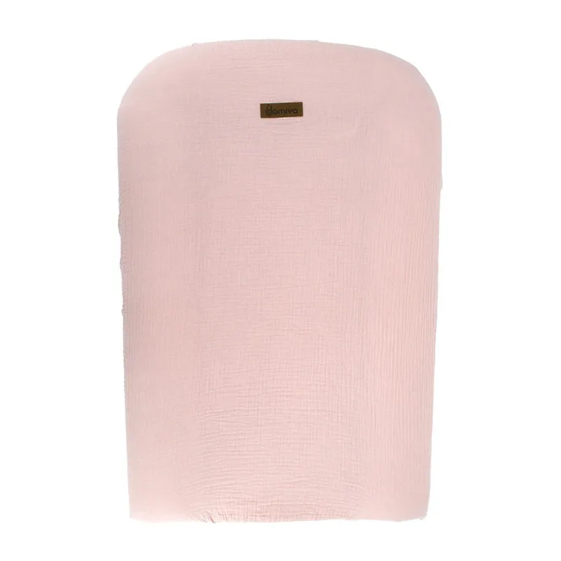 Housse matelas à langer Gaze de coton Vieux rose - 50x75cm-1