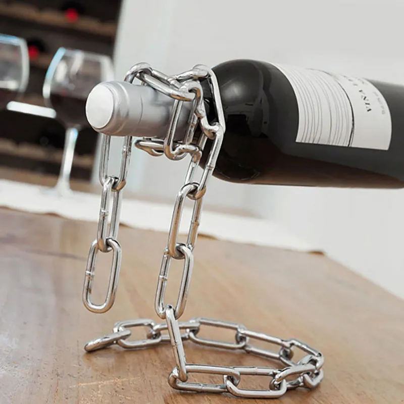 Chaine porte-bouteilles magique - Argent-5