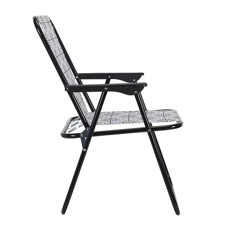 2 Chaises pliantes Patio Orange/Noir - 51x73x60cm-3