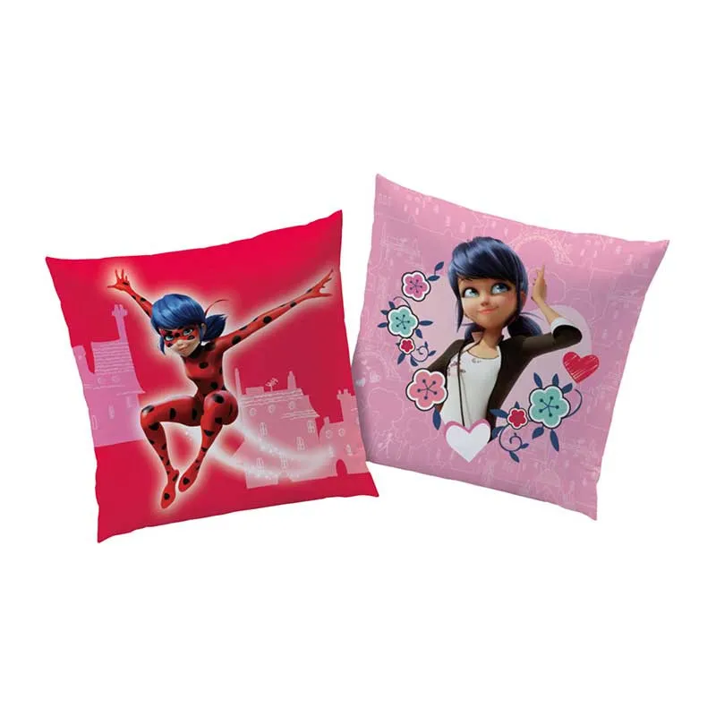 Coussin R/V carré Miraculous Ladybug - 40x40cm-0