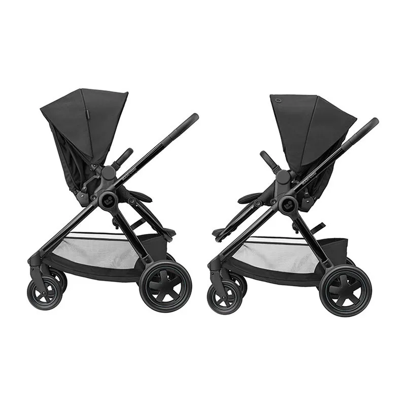 Trio Poussette Compacte Adorra2 Twillic Black + Cosi Pebble Pro sans base + Nacelle Oria - 0m+-2