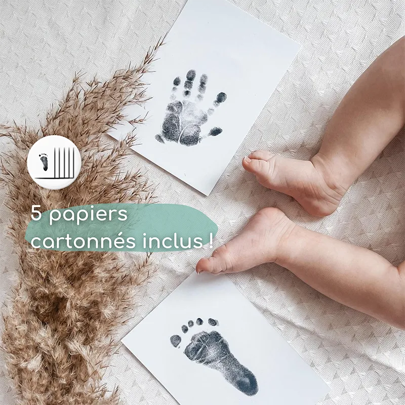3 Kits d'empreintes bébé Mains & Pieds - 20x13cm-5