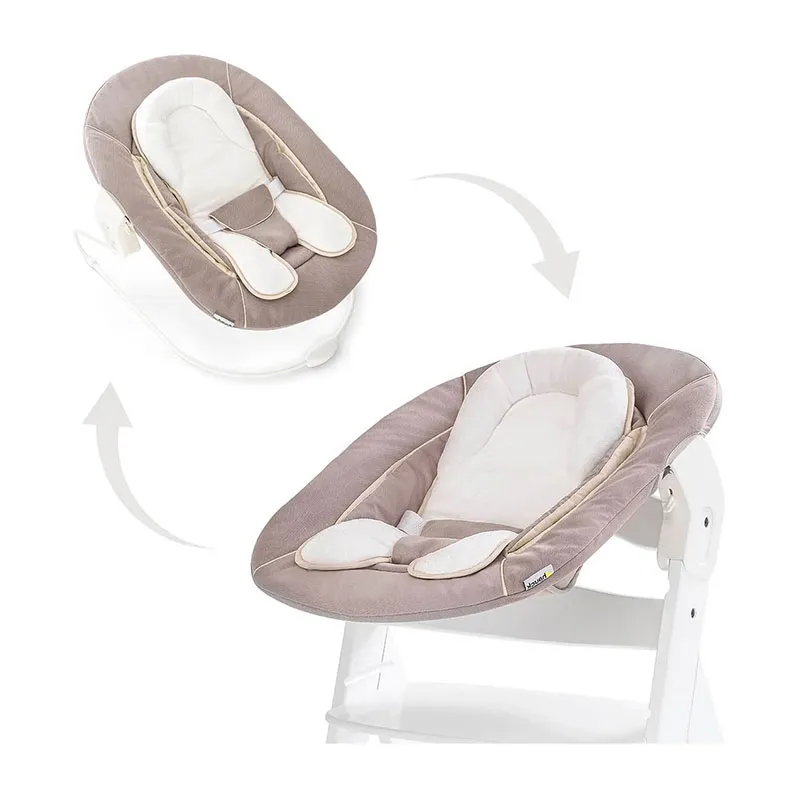 Chaise-haute Alpha+ + Transat Alpha Bouncer 2en1 + Tablette + Coussin Deluxe Espace - 0m+-15