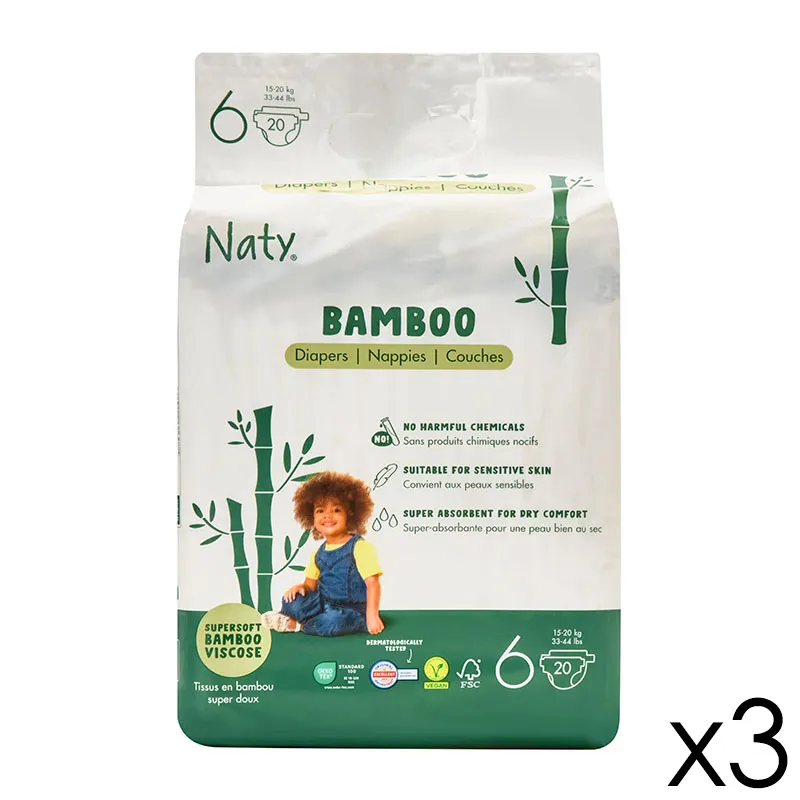 NEW Couches Bambou écologiques T6/15-20kg - 3x20-0