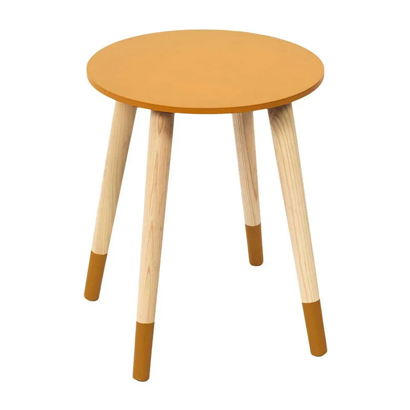 2 Tables gigognes Bois Bleu/jaune - 48cm-3