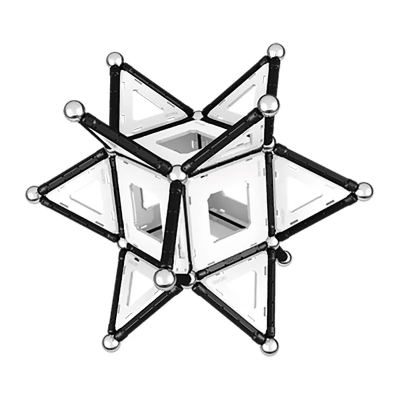Jeu de construction magnét. Noir & Blanc 104pcs - 5+-3