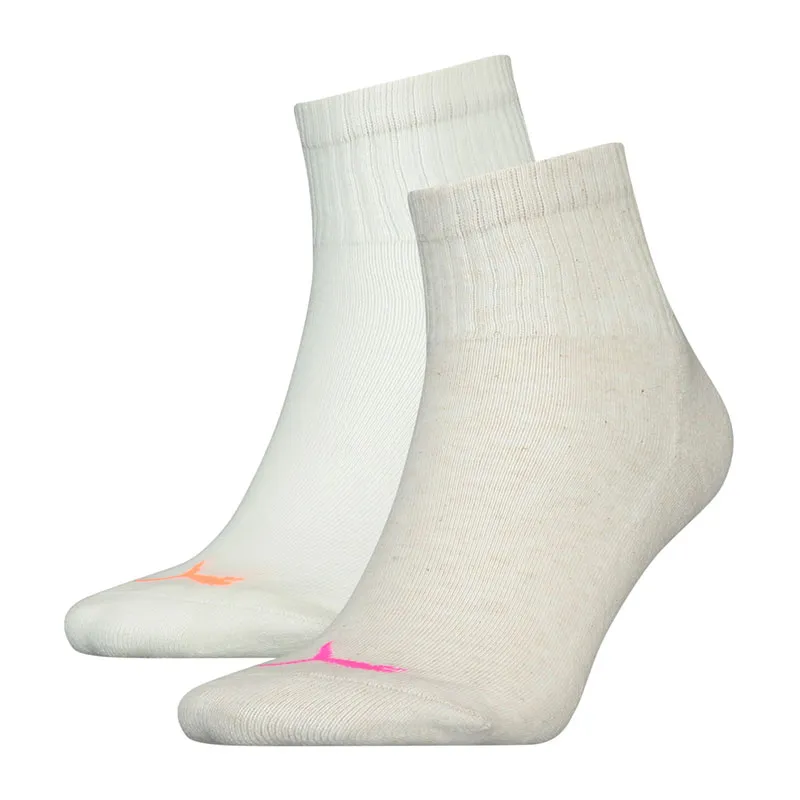 2 paires de chaussettes courtes Femme Heart Puma - Blanc-0