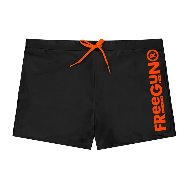 Short de bain Homme Logo - Noir/Orange-0