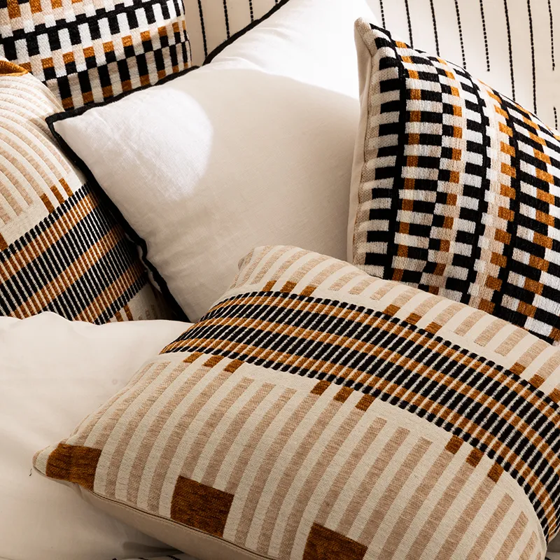 Coussin jacquard Jangwa Beige - 40x40cm-5