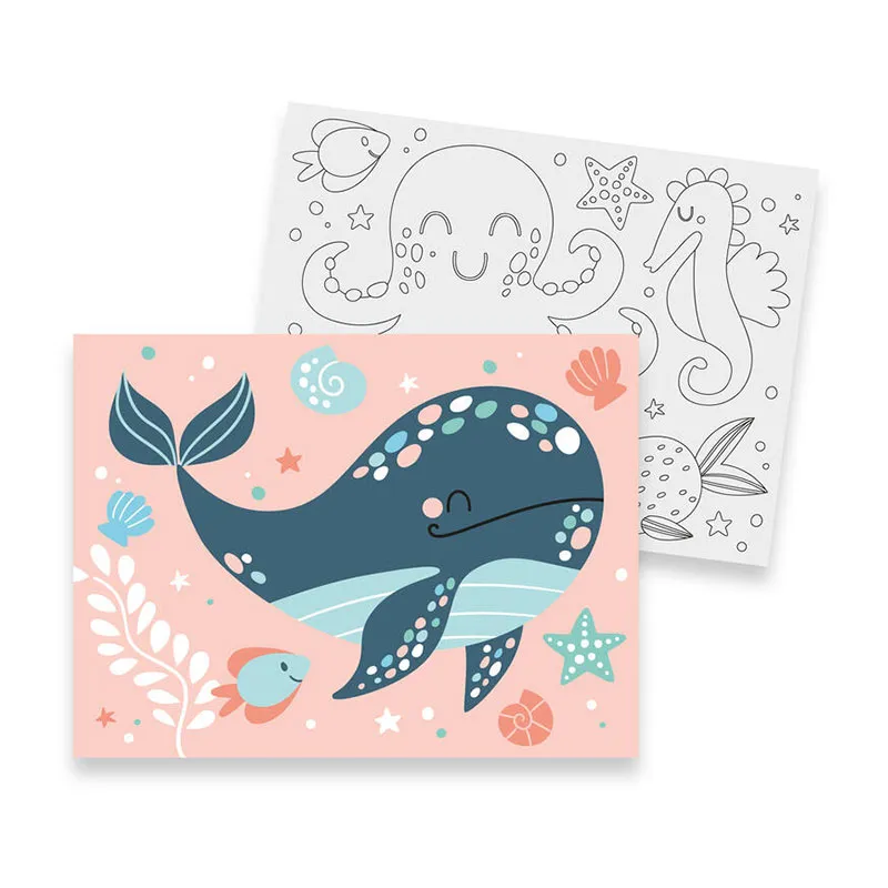 Peinture au numéro Baleine 2pcs - 28x24cm-0