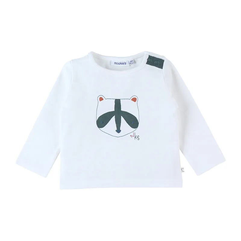 T-shirt ML Raton laveur - Blanc-0