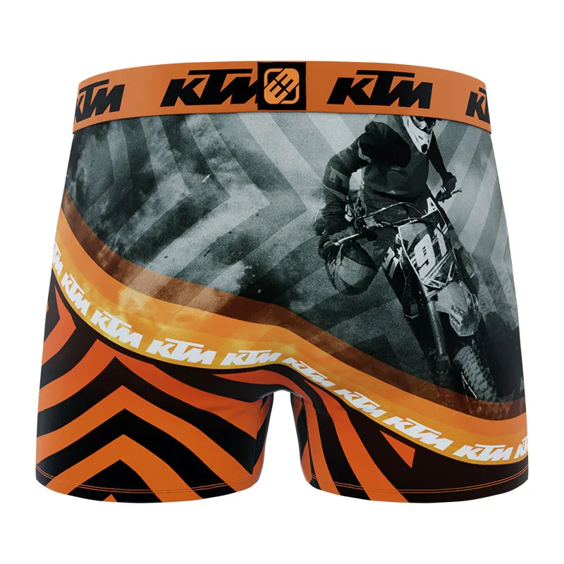 4 boxers homme Ktm Imprimé - Gris/Orange/Noir-5