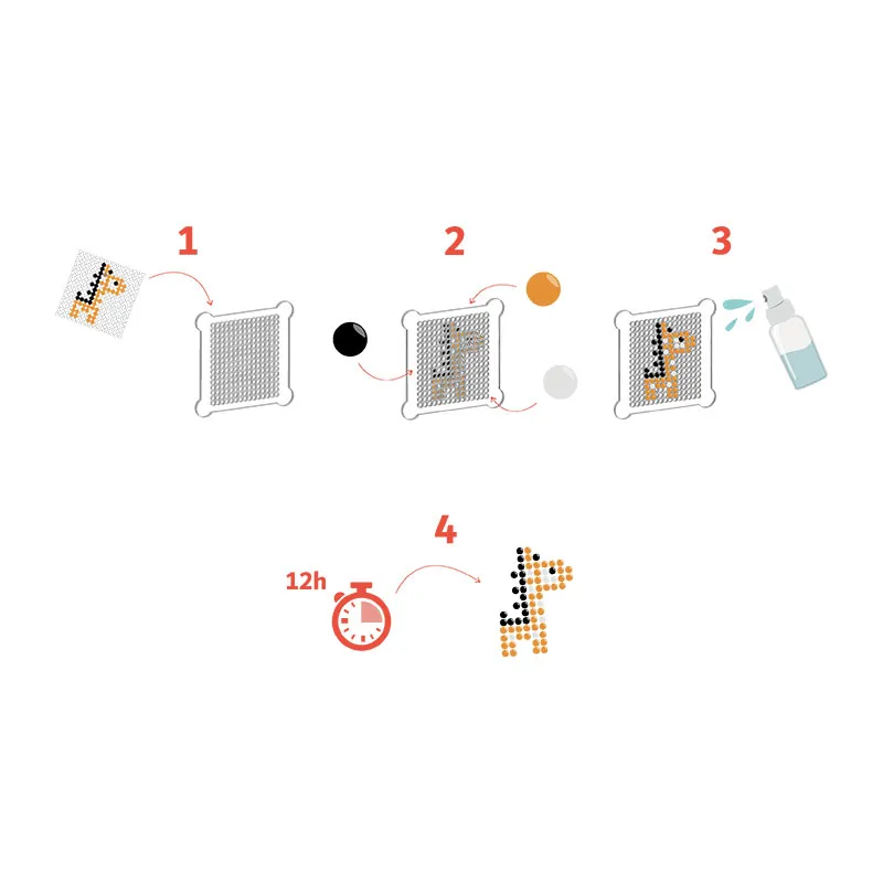 Kit DIY Aqua perles Aqua'Nimals + 10 modèles - 7+-1