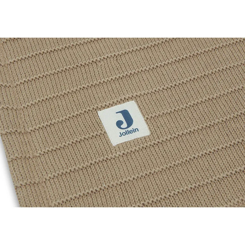 Couverture Lit Bébé Pure Knit Biscuit/Velours - 100x150cm-4