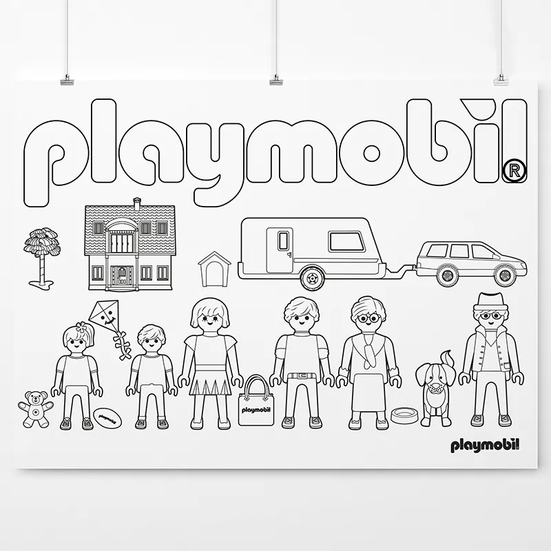Poster à colorier Playmobil - 60x40cm-0