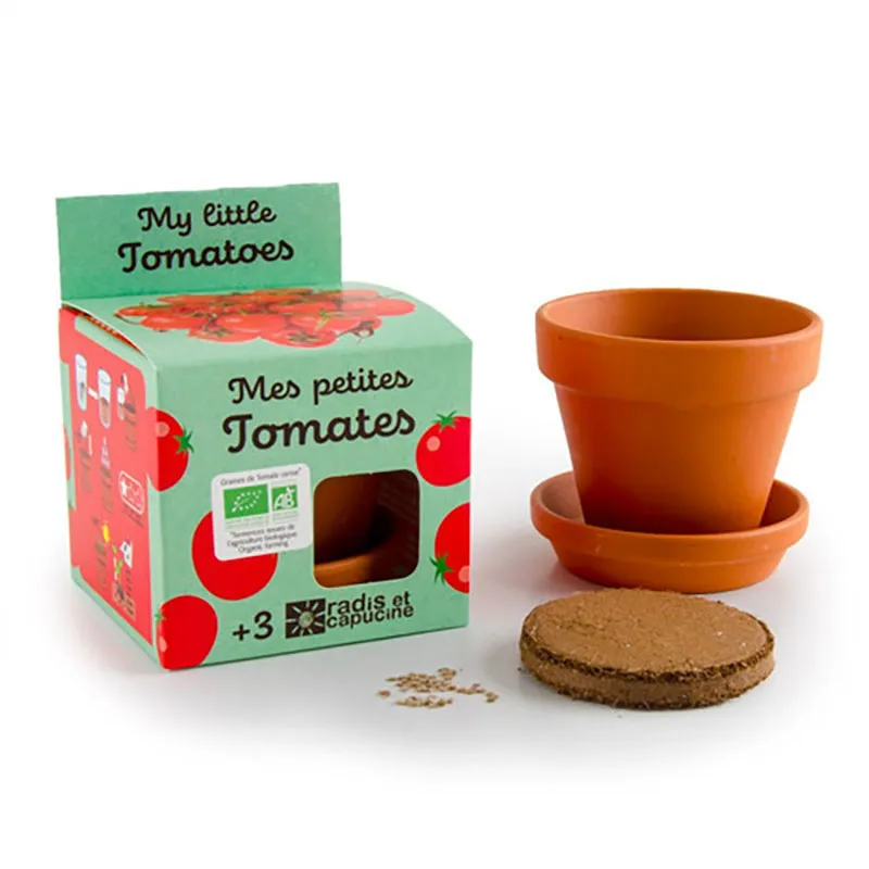 Pot de culture av. coupelle - Tomates cerise BIO-2