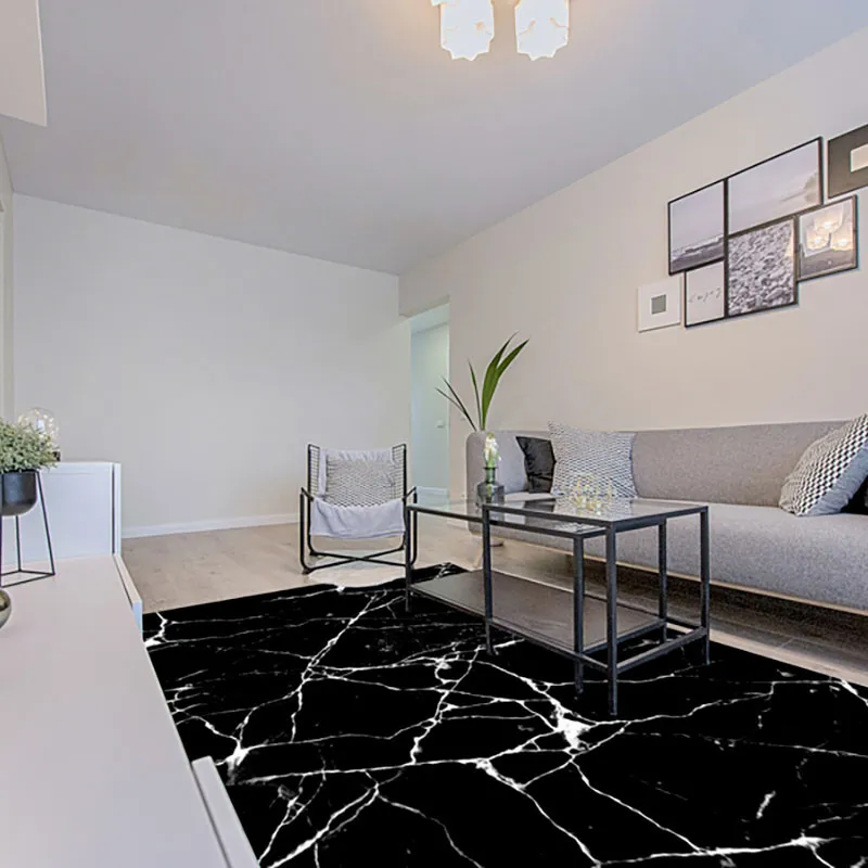 Tapis Marbre Noir - Plusieurs dim. dispos-0