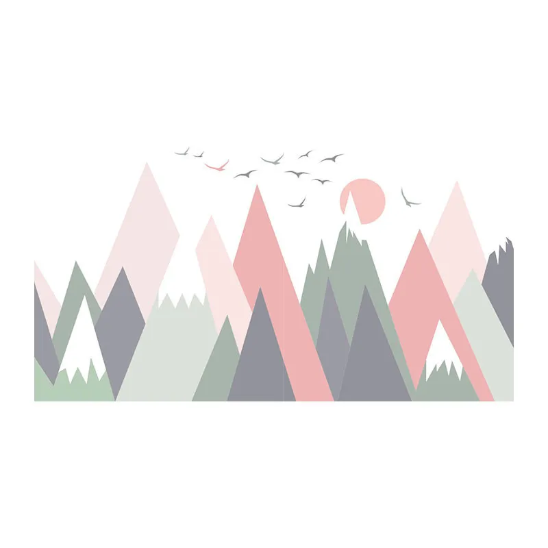 Stickers Géants - Montagnes scandi. Girlyka-3