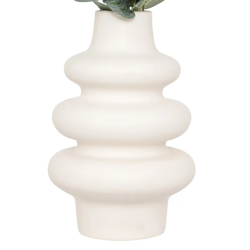 Composition Florale eucalyptus Suza + vase céramique Aléat. - 20x6,5x37cm-7