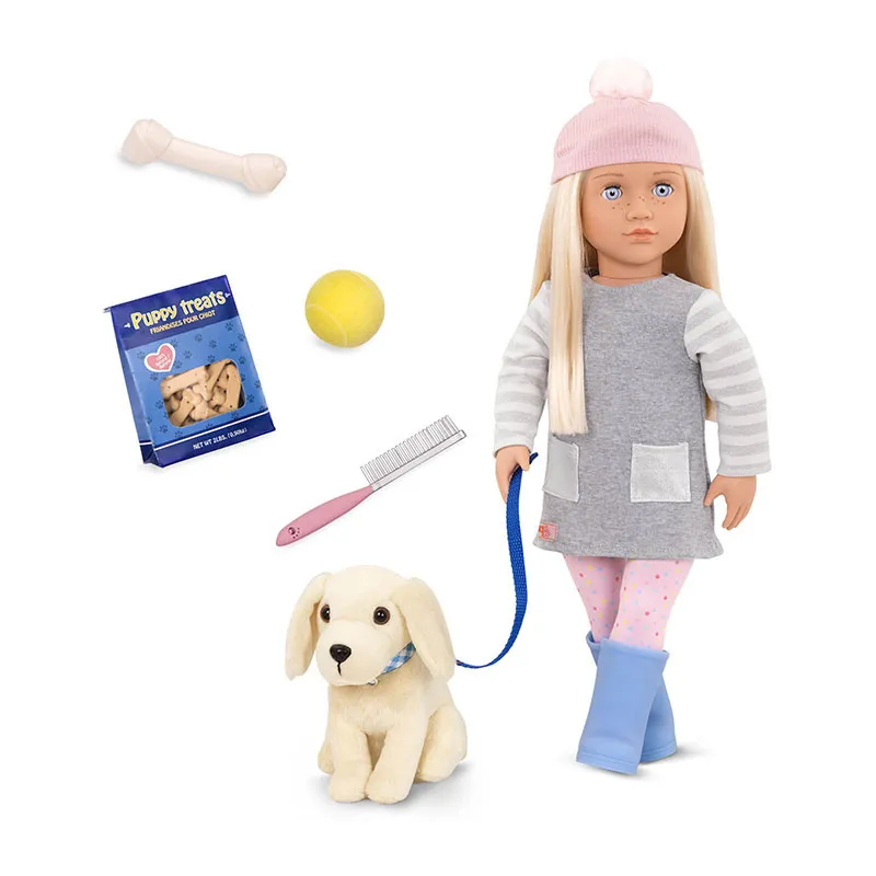 Poupée Meagan avec chien - 46cm-3