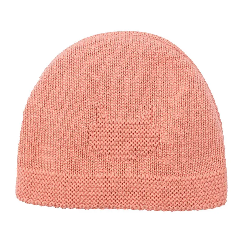 Bonnet en coton Petits Chats - Bouton de rose-0