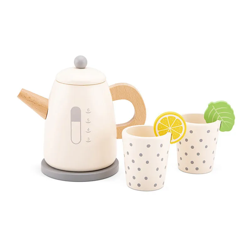 Ensemble Bouilloire et verres Bois 3pcs - 36m+-0