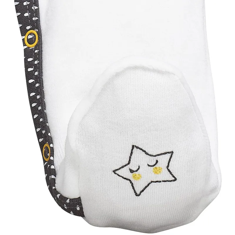 Pyjama velours blanc/gris Babyfan-3
