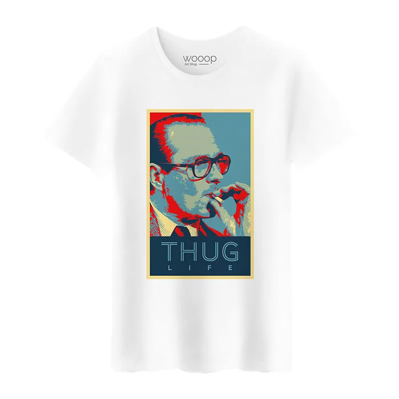 T-shirt Homme Chirac thug life BIO - Blanc-0