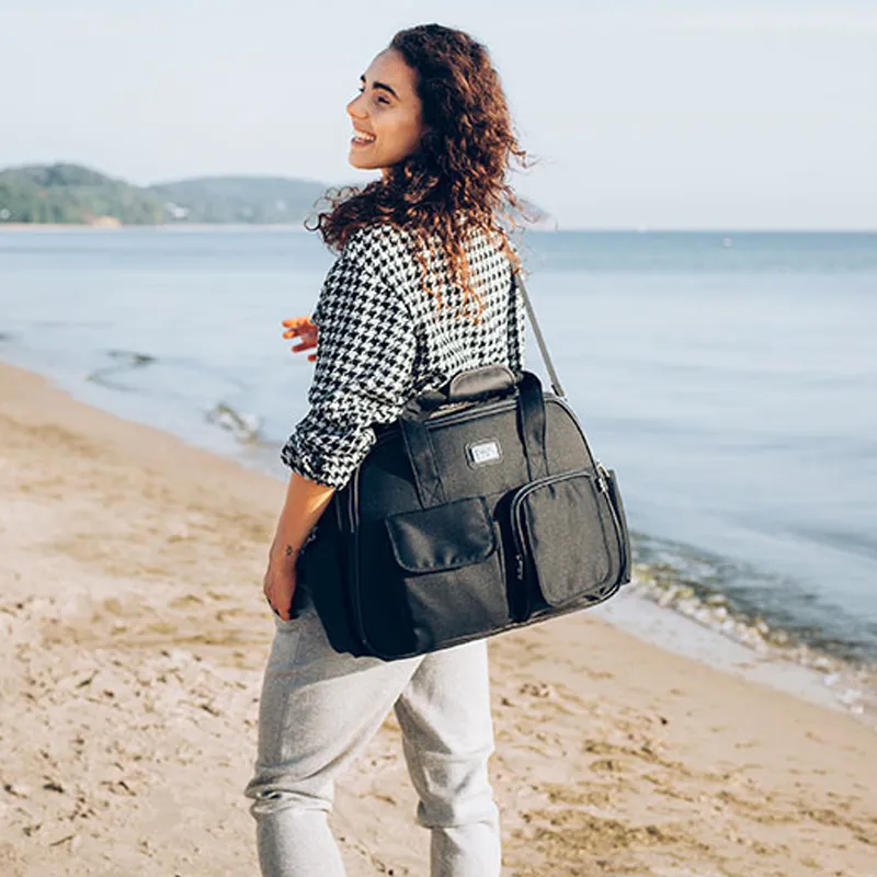 Couffin nomade/Sac à langer Pod Noir - 42x75cm-15