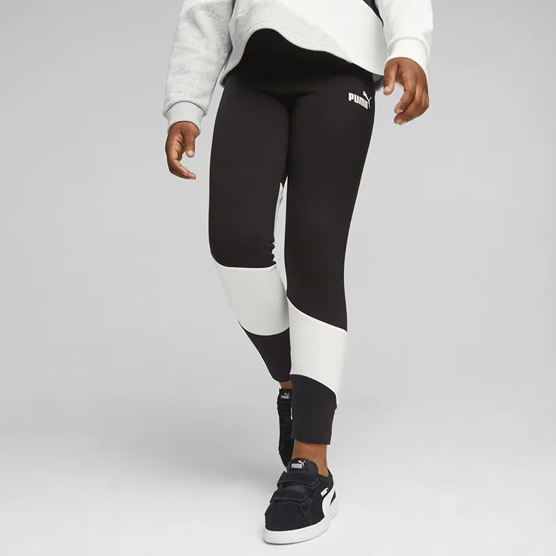 Legging Fille Power Cat Puma - Noir/Blanc-0