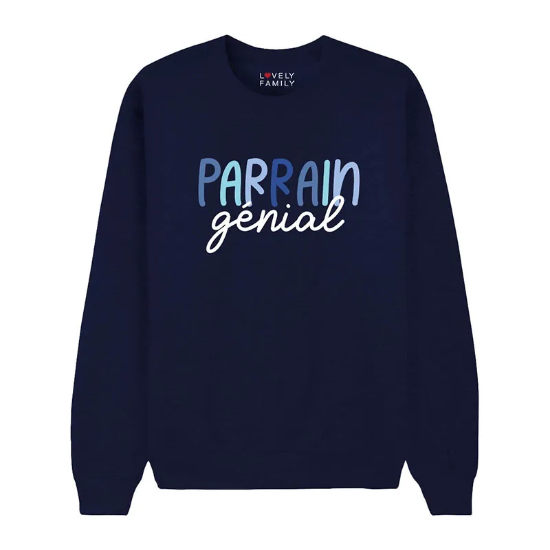 Sweat Homme Parrain génial - Navy-0