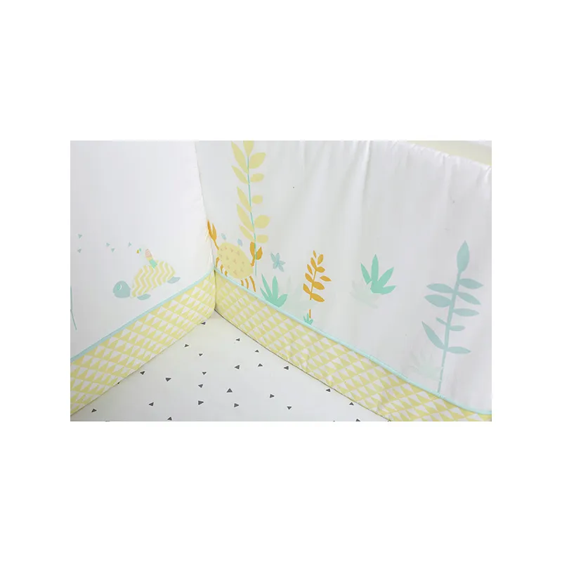 Tour de parc Coton Little Baby Blanc/Jaune - 50/70x33cm-2