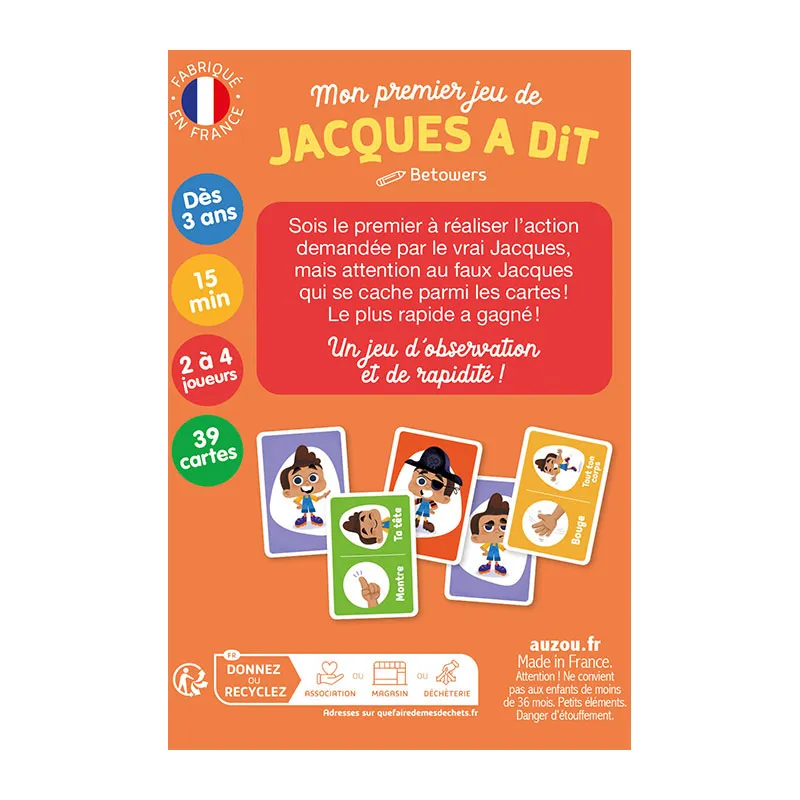 Mon premier jeu de Jacques a dit - 36m+-2