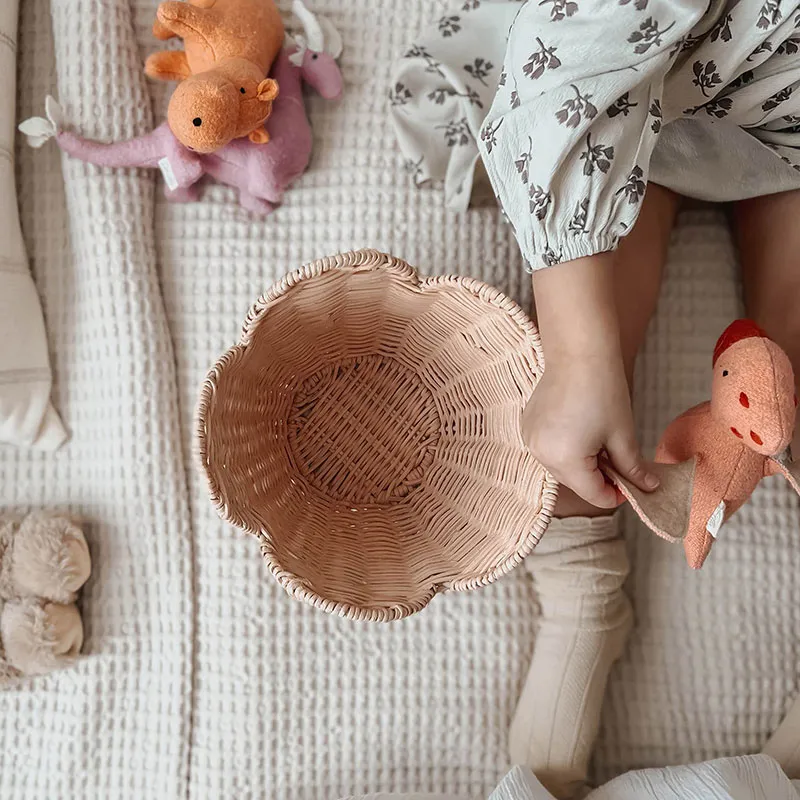 Ensemble de 2 paniers Rotin Lily Rose - 36m+-4