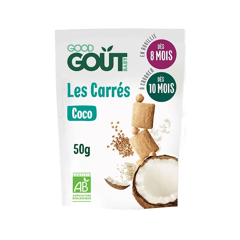 1x50g Les Carrés Coco BIO - 8m+-1