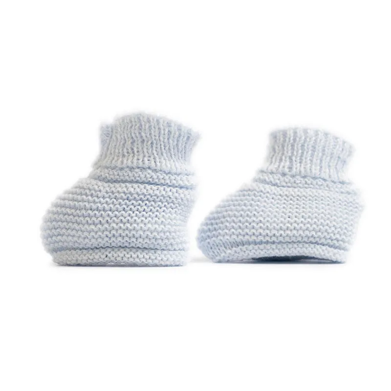 Chaussons - Bleu layette-0