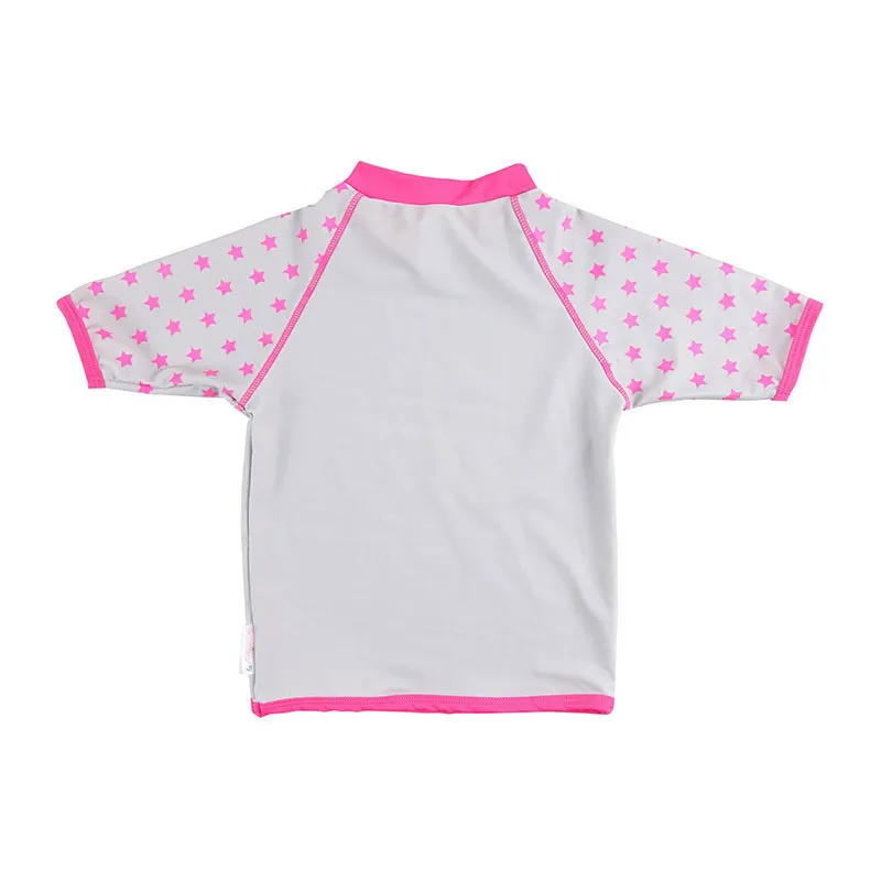 T-shirt M3/4 Anti-UV Rose/Blanc - Girl Power-2