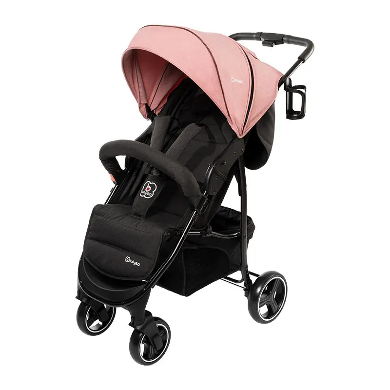 Poussette Compacte Basket Rose Chiné - 0m+-1