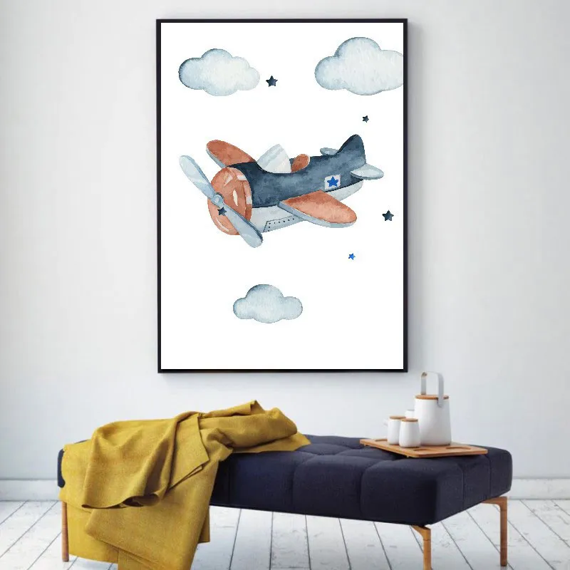 Toile Petit Avion - 30x40cm-0