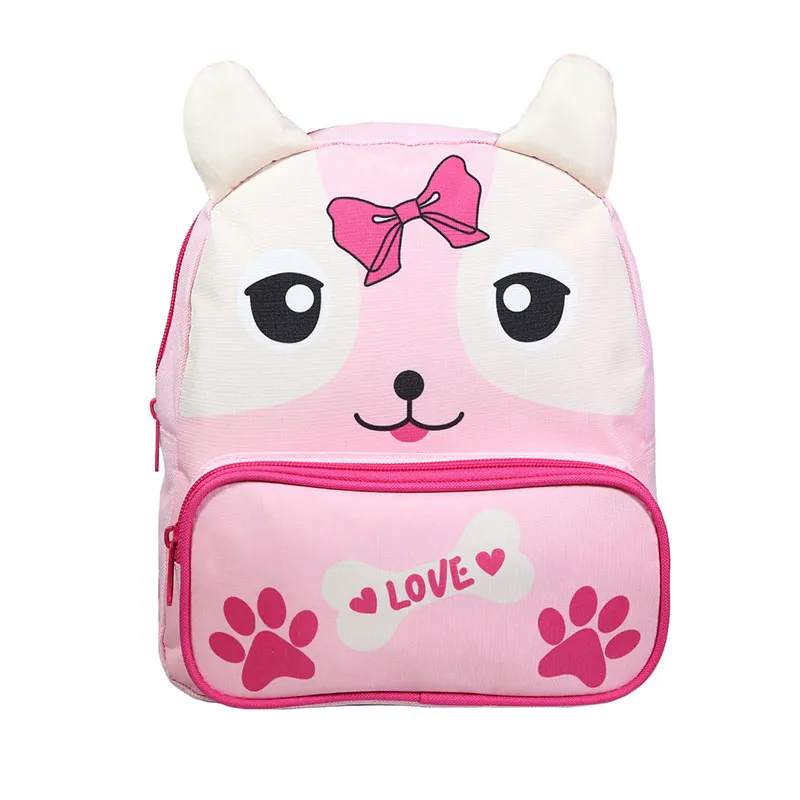 Sac à dos goûter maternelle Kids Chien Rose - 22x26cm-0