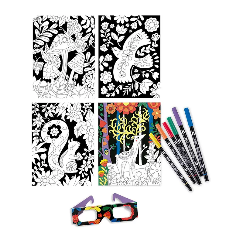 Jeu de coloriage 3D avec illustrations - 5+-3
