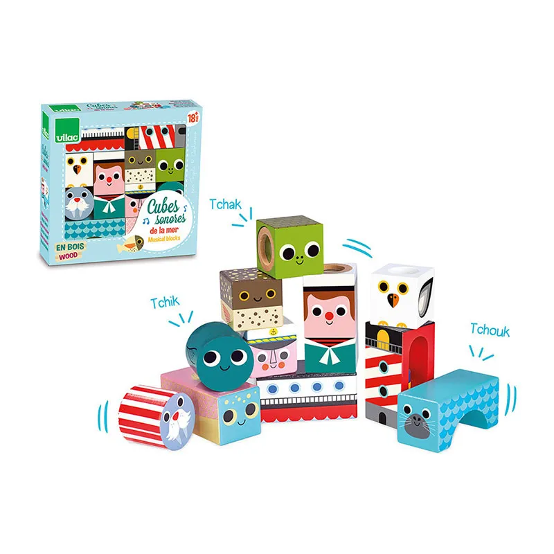 Cubes sonores Mer Ingela P.Arrhenius 11pcs - 18m+-3