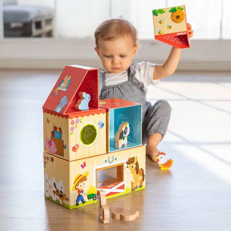 Jeu à empiler Ma première ferme 10pcs - 12m+-0