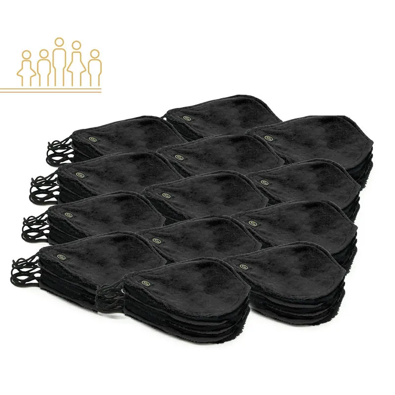 Kit 5 personnes Feuilles Papier toilette lavable + 2 Sacs - 67 pcs-3